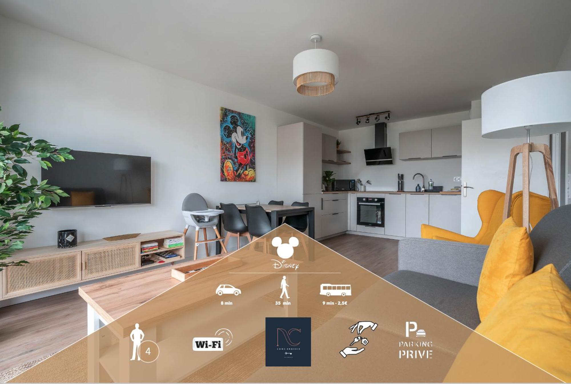 Appartement Disneyland-paris 4pers, Parking, Wifi Serris